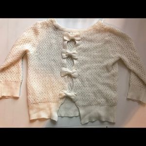 Delia’s Knit Sweater - Open Back Bows